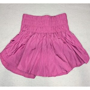Free Movement Pink Smocked Waist Tennis Skort Skirt Shorts Athletic Women S